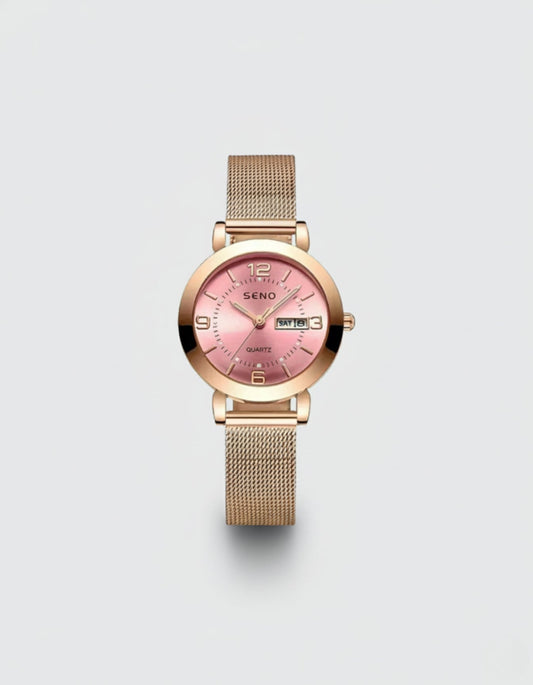 Modern Mesh Dial Watch