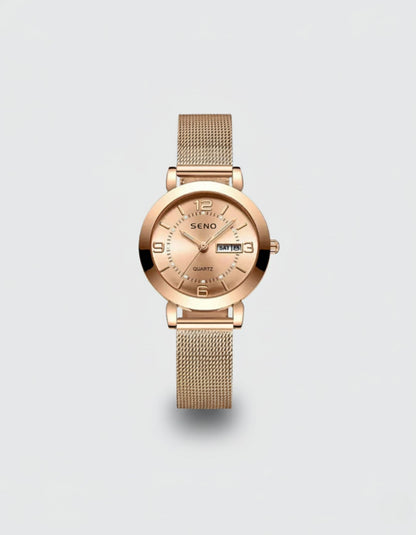 Modern Mesh Dial Watch