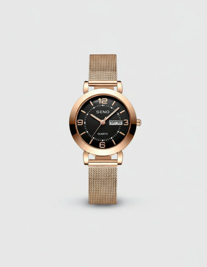 Modern Mesh Dial Watch