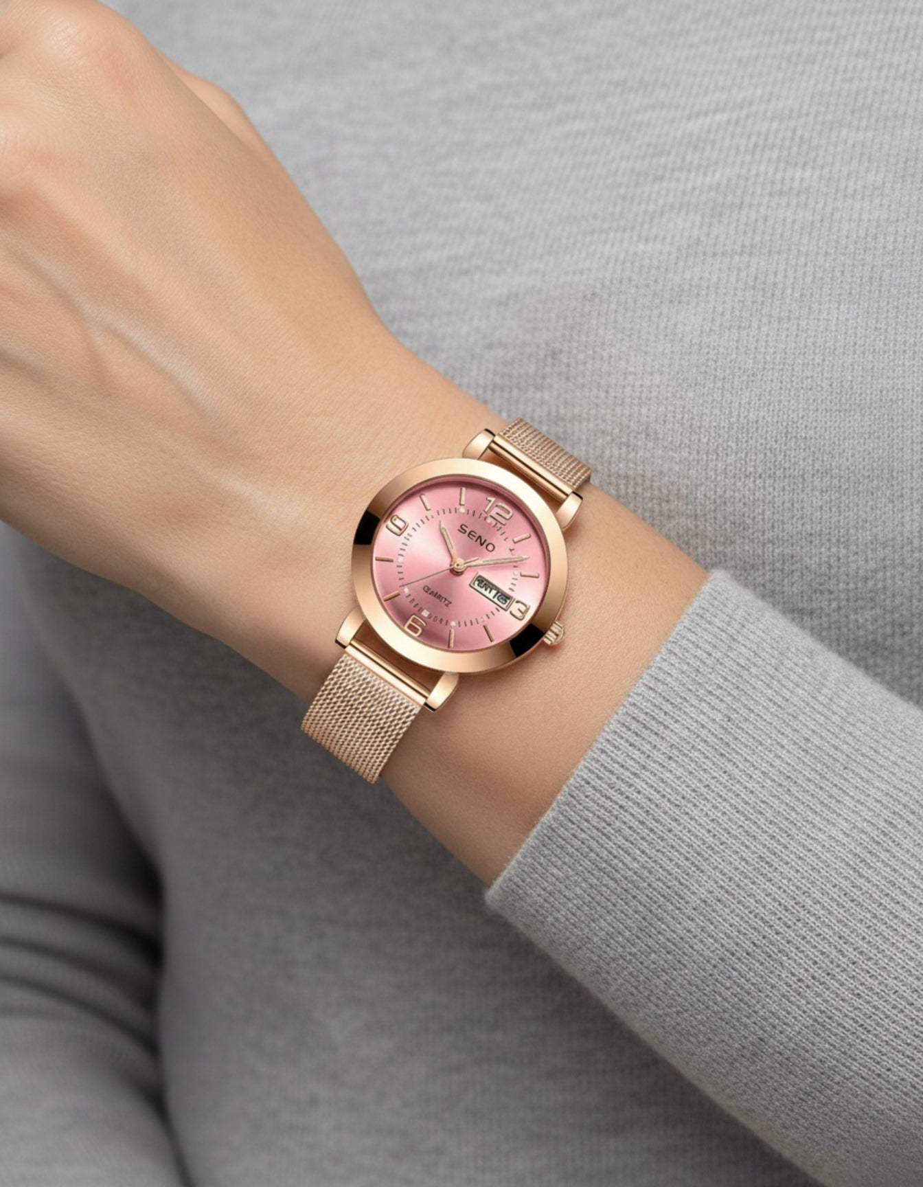 Modern Mesh Dial Watch